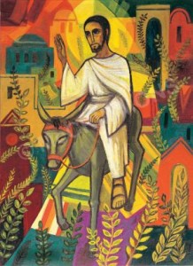 Jesus enters Jerusalem on a donkey. (From ProgressiveInvolvement.com)