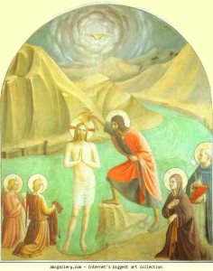 Fra Angelico. Baptism of Christ.