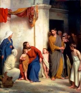 Christ With the Children, Carl Heinrich Bloch, 19th century Danish painter.