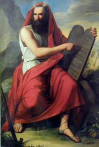 Moses with the Law (1818) , 19th century painting by Moritz Oppenheim