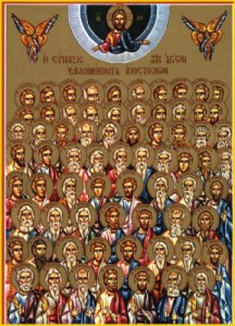 Greek Orthodox icon of the 70 apostles.