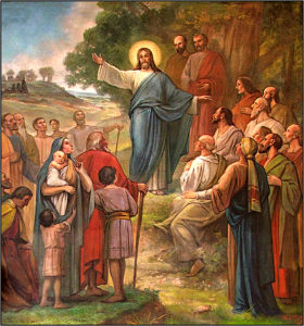 Jesus Proclaiming the Beatitudes. 