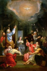 The Pentecost, oil painting by Louis Galloche (1670-1761).