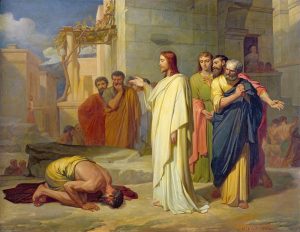 Jesus Healing a Leper (1864), Jean-Marie Melchior Doze (1827-1913). Musée des Beaux-Arts, Nîmes, France