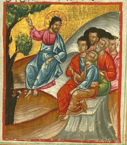 Jesus teaching his disciples, the parable of the mustard seed 